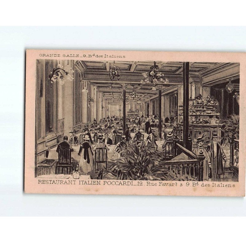 PARIS : Restaurant Italien Poccardi, Grande salle - très bon état PARIS : Restaurant Italien Poccardi, Grande salle - très bon état