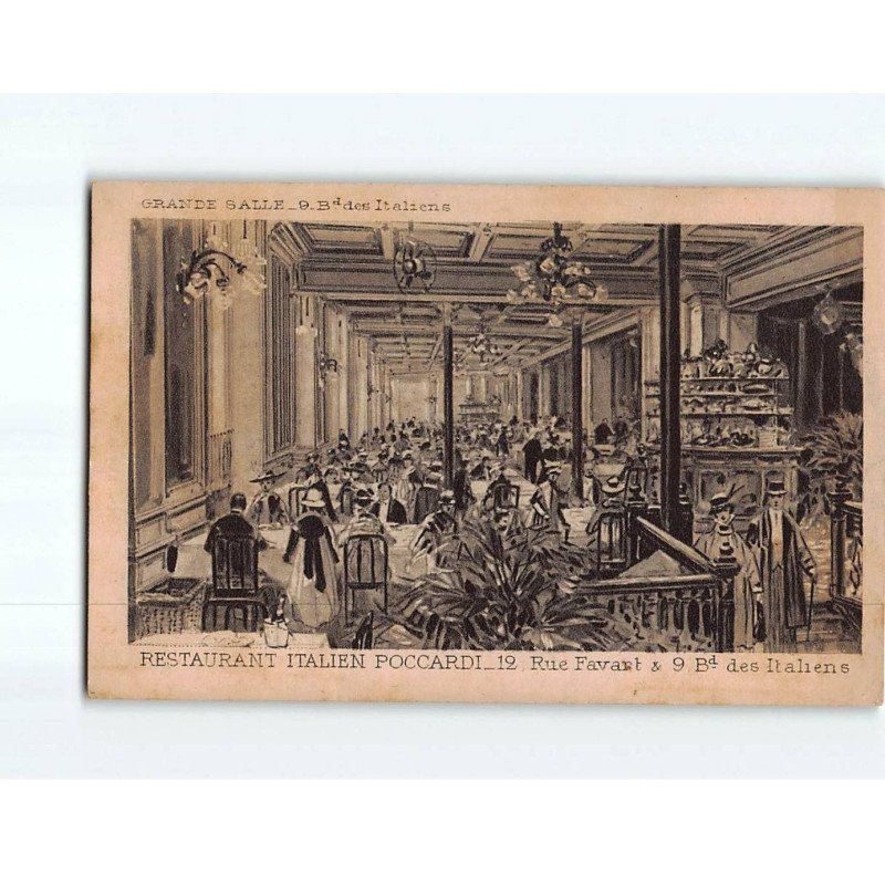 PARIS : Restaurant Italien Poccardi, Grande salle - très bon état PARIS : Restaurant Italien Poccardi, Grande salle - très bon état