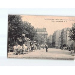 PARIS : Place et Square des Batignolles, station des omnibus - très bon état