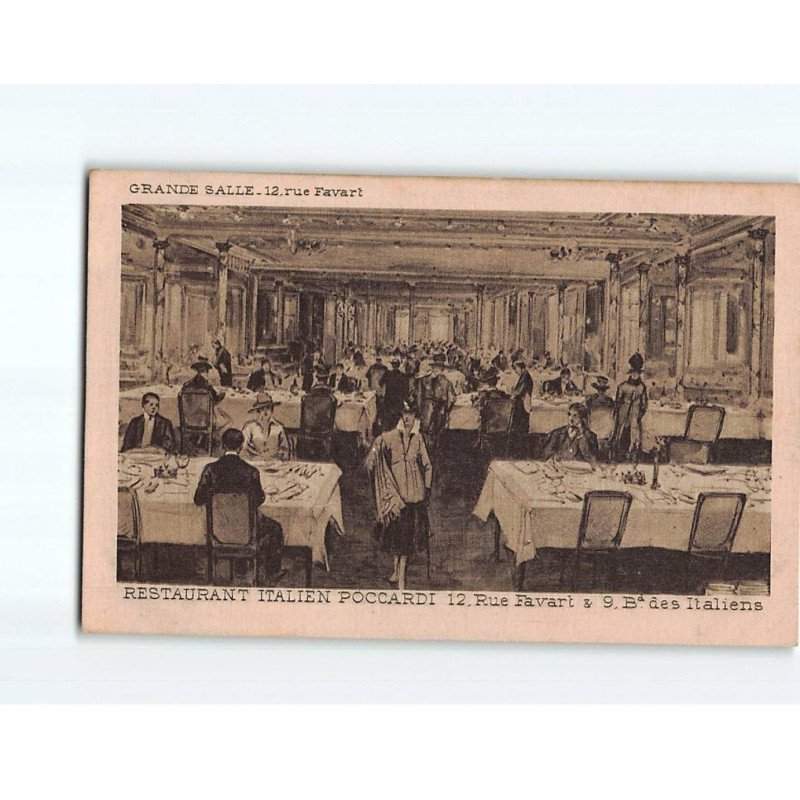 PARIS : Restaurant Italien Poccardi, Grande salle - très bon état PARIS : Restaurant Italien Poccardi, Grande salle - très bon état