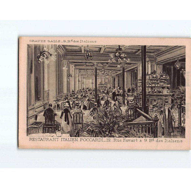 PARIS : Restaurant Italien Poccardi, Grande salle - très bon état PARIS : Restaurant Italien Poccardi, Grande salle - très bon état