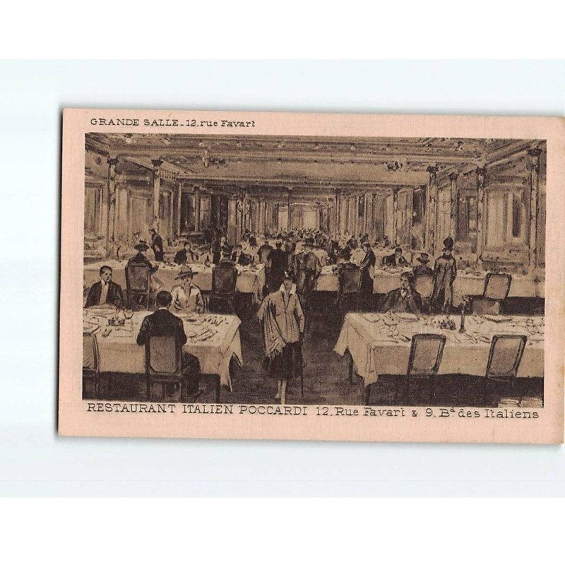 PARIS : Restaurant Italien Poccardi, Grande salle - très bon état PARIS : Restaurant Italien Poccardi, Grande salle - très bon état