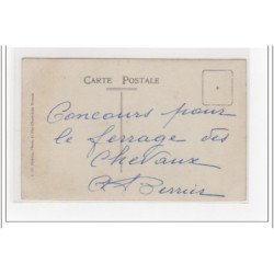 EVREUX : carte photo prise pendant le concours pour le ferrage des chevaux vers 1910 (maréchal-ferrant) - très bon état