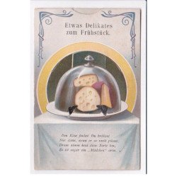 SYSTEME : femme sortant d'un plateau de fromage (tirette) (mechanical) - très bon état