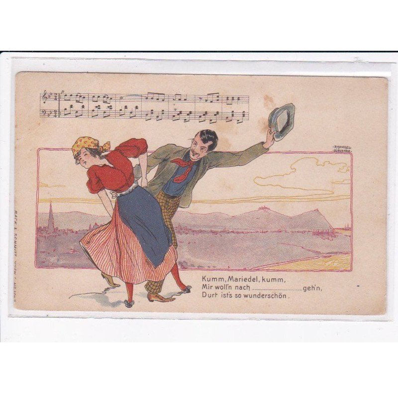 KIRCHNER Raphael : "music postcard" B8 - bon état