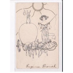 KIRCHNER Raphael ? : Paques - attelage de moutons (lapin) - état