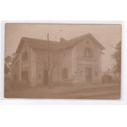 ALGERIE : LES ATTAFS - CARNOT - carte photo de la gare vers 1920 - très bon état
