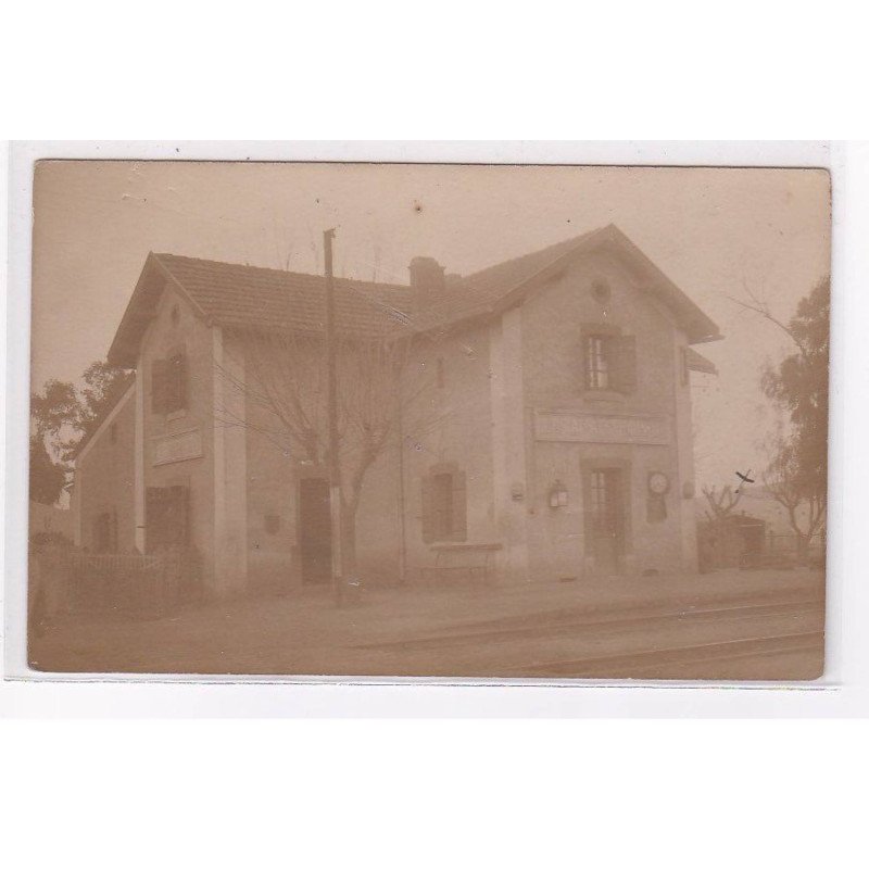 ALGERIE : LES ATTAFS - CARNOT - carte photo de la gare vers 1920 - très bon état