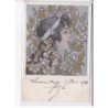 ILLUSTRATEURS Art Nouveau : carte sur soie - état