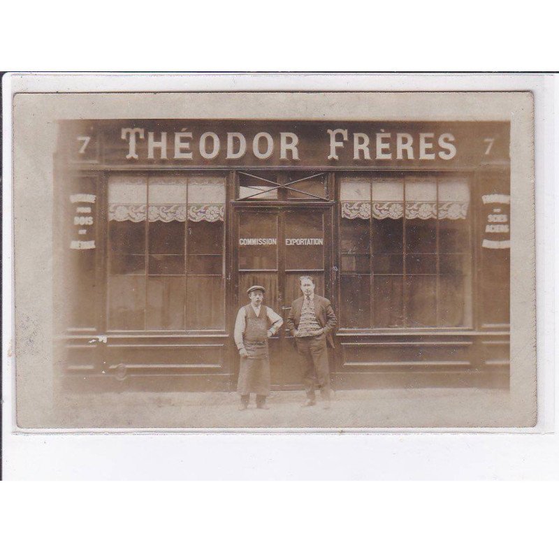 FRANCE: carte photo à localiser, théodor frères, fabrique de scies(?) - très bon état