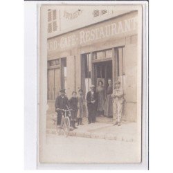 FRANCE: carte photo à localiser, billard, café, restaurant, voyageur - très bon état