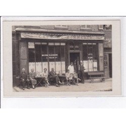 FRANCE: carte photo à localiser, café du commerce, maison R. Legendre, A. Poulain, café, billard - très bon état