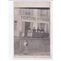 FRANCE: carte photo à localiser, peinture vitrerie, papiers peints, charruau - très bon état