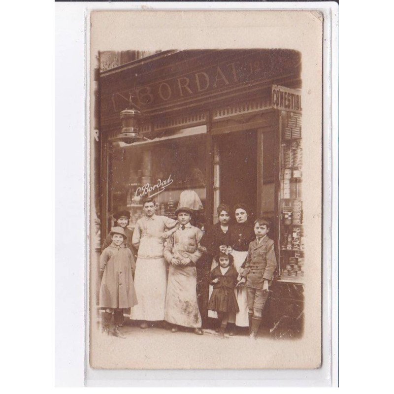 FRANCE: carte photo à localiser, épicerie, bordat - très bon état