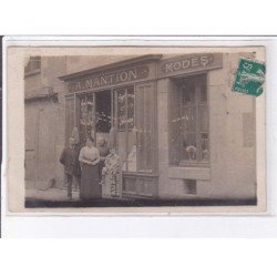 FRANCE: carte photo à localiser, A. Mantion, modes, dampierre sur linotte(?), éditeurs de cartes postales -très bon état