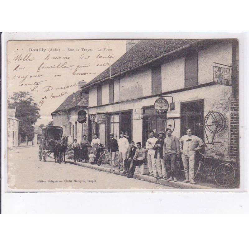 BOUILLY: rue de troyes, la poste -  état