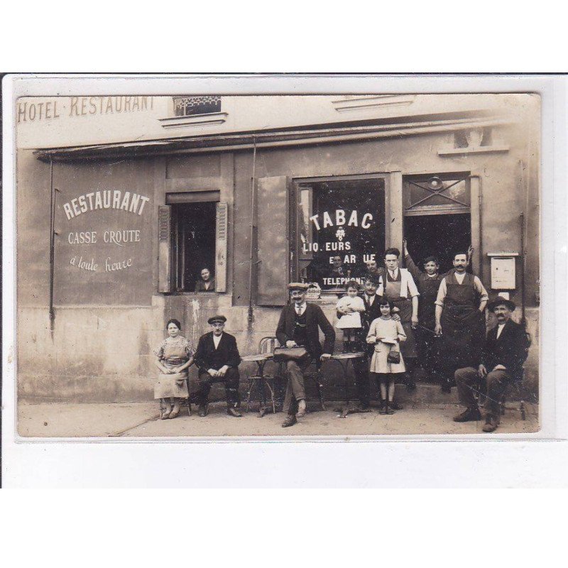FRANCE: carte photo à localiser, hôtel restaurant, restaurant casse croute à toute heure, tabac - très bon état