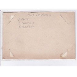 FRANCE: carte photo à localiser, 2photos, coiffeur, barbier - très bon état