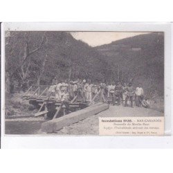 MAS-CABARDES: inondation 1930, passerelle du moulin-haut, équipe d'indochinois arrivant des travaux - très bon état