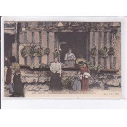 ROUEN: les vieux quartiers, marchande des quatre saisons, rare en couleur - très bon état