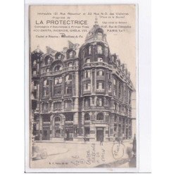 PARIS: carte dessinée à la main, 75002, la protectrice - très bon état