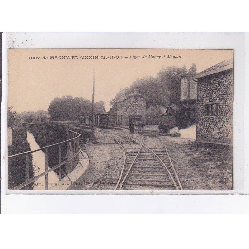 MAGNY-en-VEXIN: gare, ligne de magny à meulan - très bon état