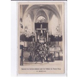 PLESSIS-PLACY: souvenir du service solennel pour les soldats, 1919 - très bon état