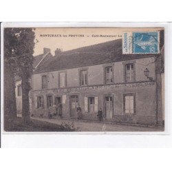 MONTCEAUX-les-PROVINS: café-restaurant, philatélile, vignette le secours incendie - très bon état