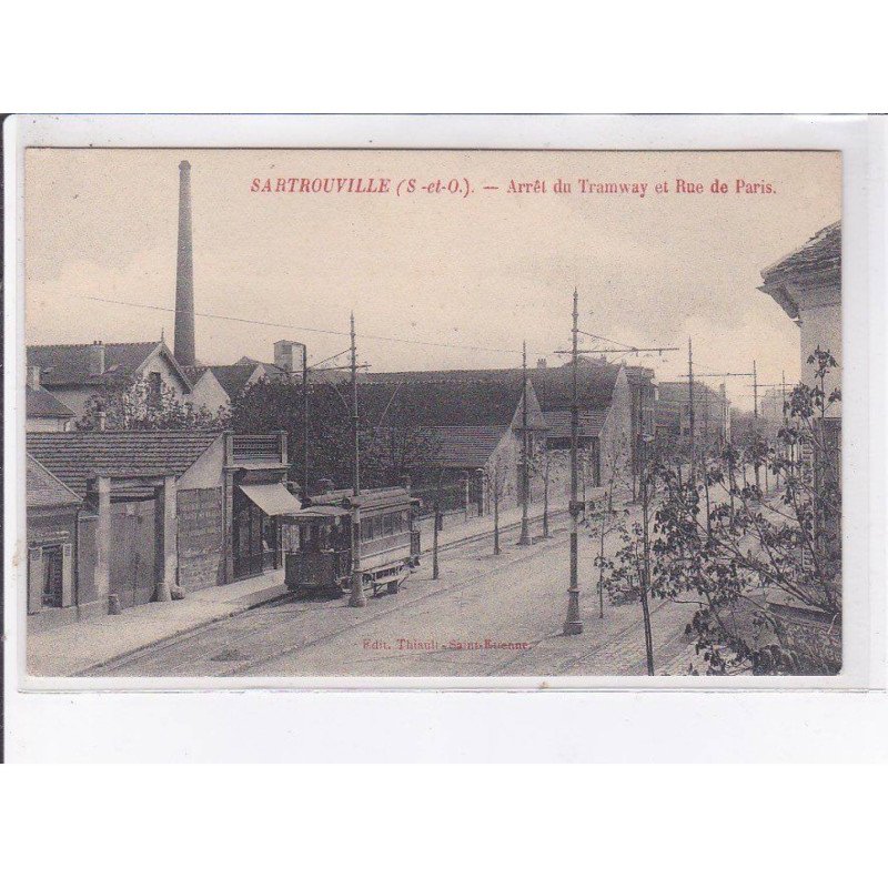 SARTROUVILLE: arrêt du tramway et rue de paris - très bon état