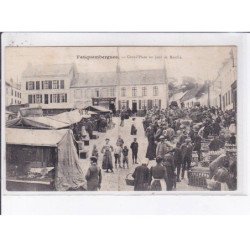 FAUQUENBERGUES: grand'place un jour de marché - très bon état