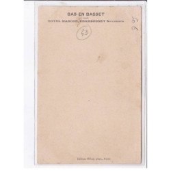 BAS EN BASSET: hôtel des voyageurs, marcon, attelage - très bon état