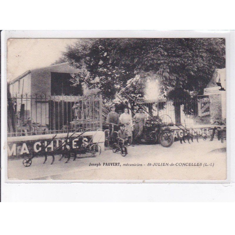 SAINT-JULIEN-de-CONCELLES: Joseph Pauvert, mécanicien, machines agricoles, moto - état