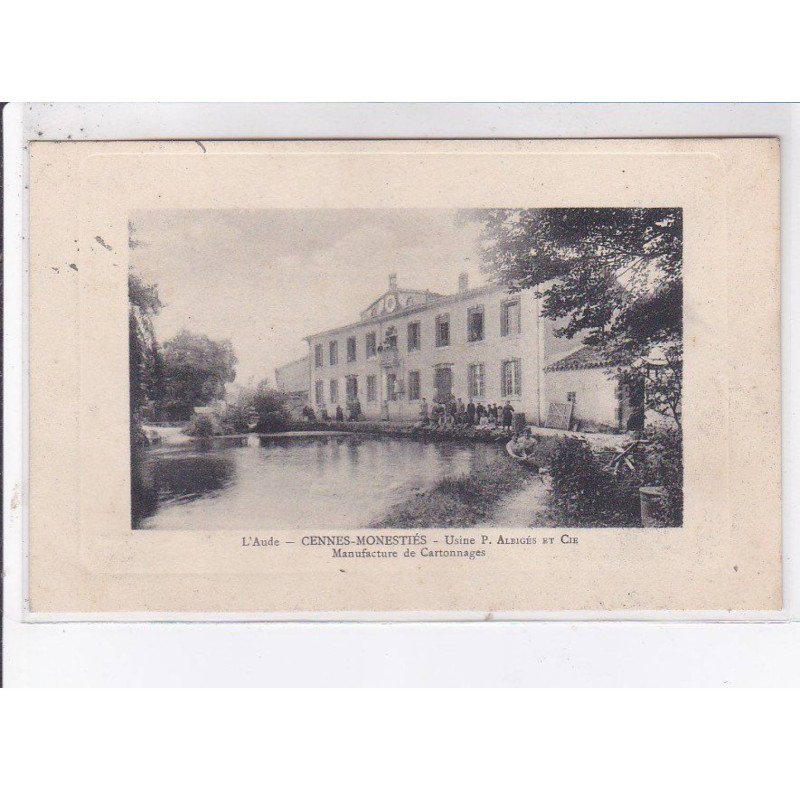CENNES-MONESTIES: usine P. Albigés et cie, manufacture de cartonnages - très bon état