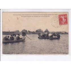 PASSAY: inauguration des coopératives ouvrières, excursionnistes se rendant au coup de pêche - état