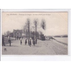 ORLEANS: tramways de sologne, le train d'isdes quitte la gare - très bon état