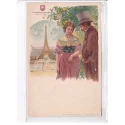 PUBLICITE: tour eiffel, exposition paris 1900, direction H. Schlenk - très bon état