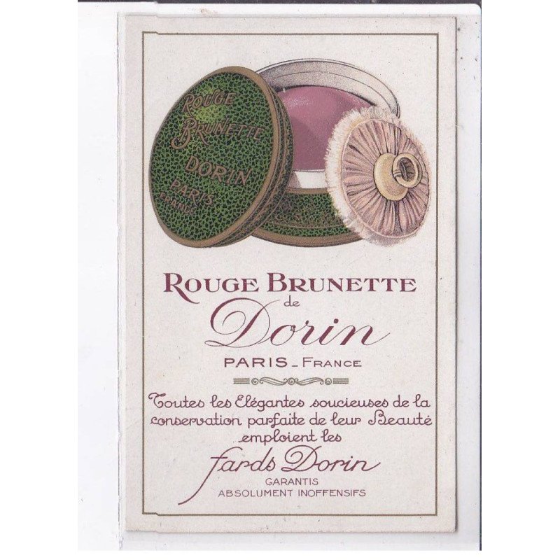 PUBLICITE: rouge brunette de dorin paris, maquillage, parfumerie - très bon état