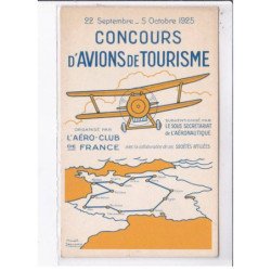 PUBLICITE: concours d'aviation de tourisme, aviation, aéro-club de france - très bon état