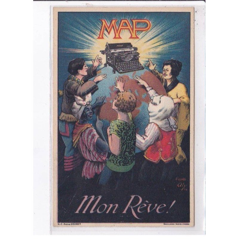 PUBLICITE: map, mon rêve! enfants, dactylo - très bon état