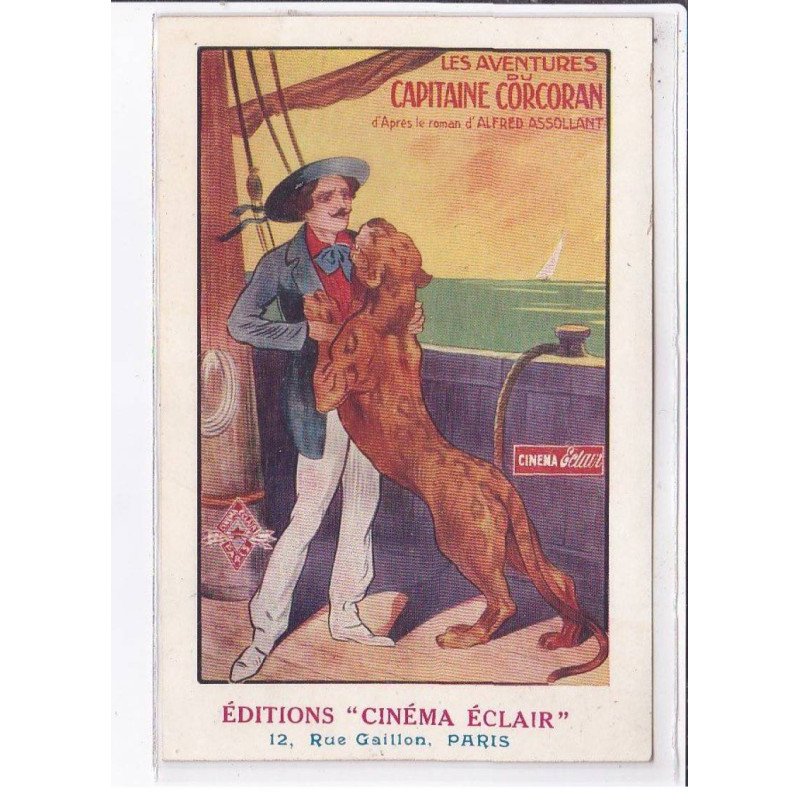 PUBLICITE: les aventures du capitaine corcoran, alfred assolant, cinéma éclair - très bon état