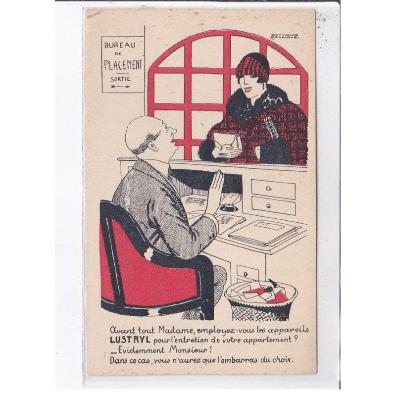 PUBLICITE: bureau de placement, Lustryl - très bon état