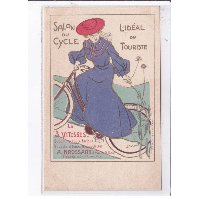 PUBLICITE: salon du cycle, l'idéal du touriste, vélo - très bon état