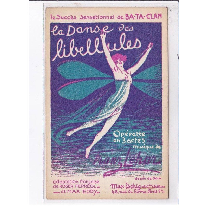 PUBLICITE: dola, succès sensationnel de ba-ta-clan, la danse des libellules - état