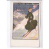 PUBLICITE: Abel Faivre, chemin de fer de paris à lyon, sports d'hiver, chamonix, skieuse - très bon état - très bon état