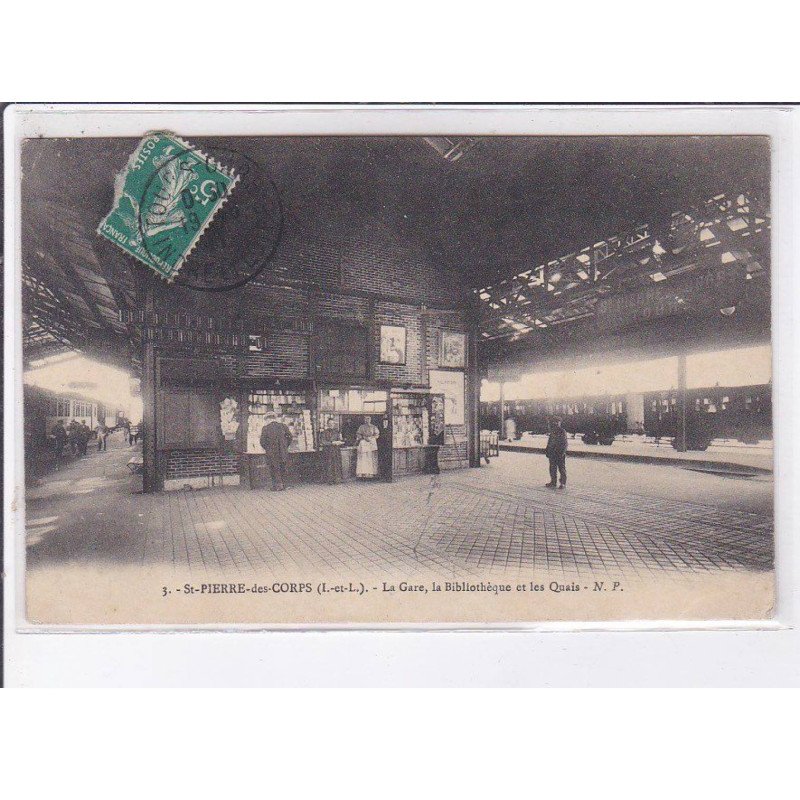 SAINT-PIERRE-des-CORPS: la gare, la bibliothèque et les quais - très bon état
