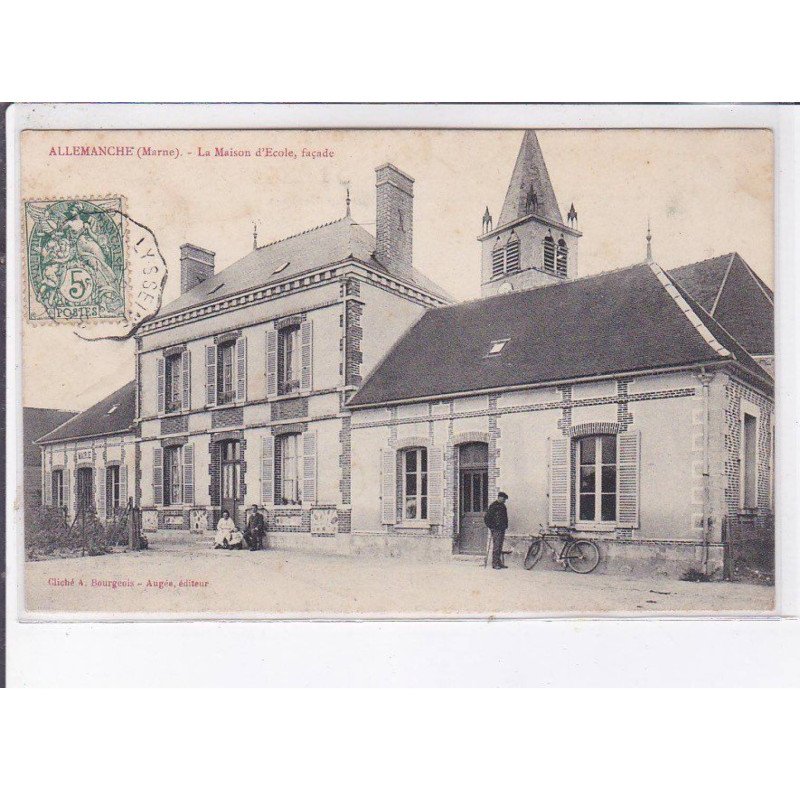 ALLEMANCHE: le maison d'école, façade - très bon état
