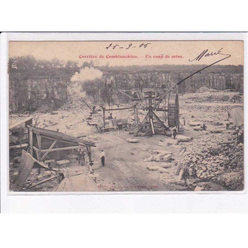 COMBLANCHIEN - Carrière - Un coup de mine - très bon état
