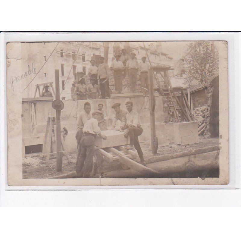 GRENOBLE - Carte photo - Tailleur de pierre - état