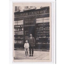 AVALLON : carte photo du magasin Montarlot (achat d'or - bijouterie - horlogerie - orfevrerie) - très bon état
