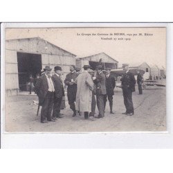 REIMS: le groupe des centraux, reçu par M. Blériot, 1909 - très bon état